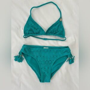 Teal Biko Set with Tassels